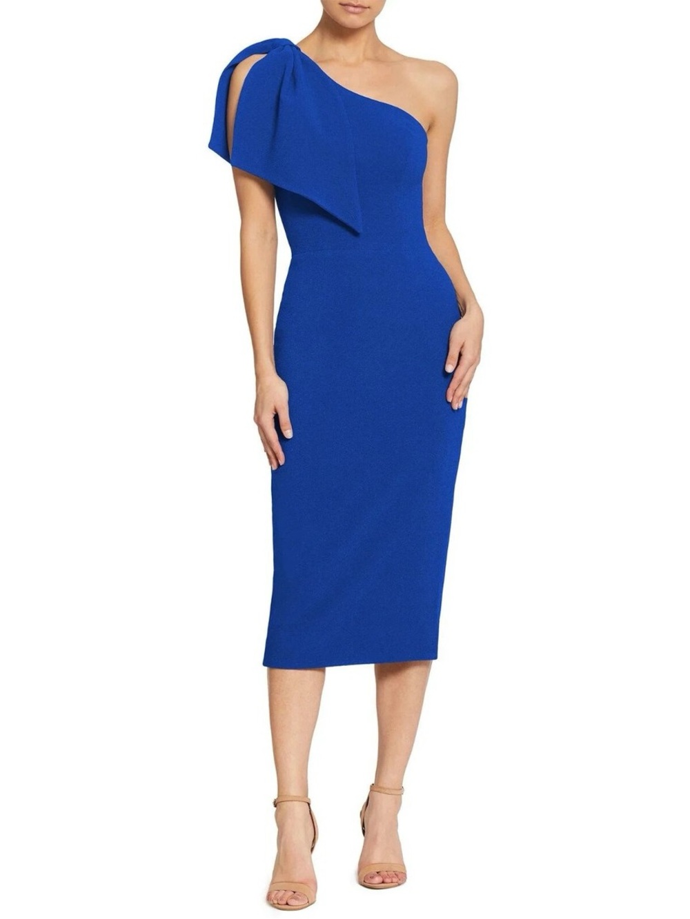 NWT Dress The Population Electric Blue Tiffany Midi Dress Size Small